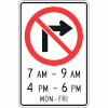 No Right Turn - Times and Days