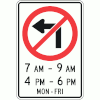 No Left Turn - Times and Days