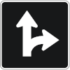 Straight Through & Right Turn Only