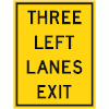 Three Left Lanes Exit (Non-Freeway)