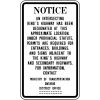 King's Highway Notice