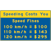 Speeding Costs you Speed Fines - 80 km/h