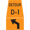 Detour Marker - Left Advance Turn, Channelization