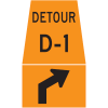 Detour Marker - Right Advance Turn, Channelization