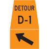 Detour Marker - Left Turn, Channelization