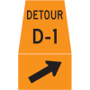Detour Marker - Right Turn, Channelization